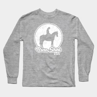 Peace and Quiet - Horse - Barn Shirt USA Long Sleeve T-Shirt